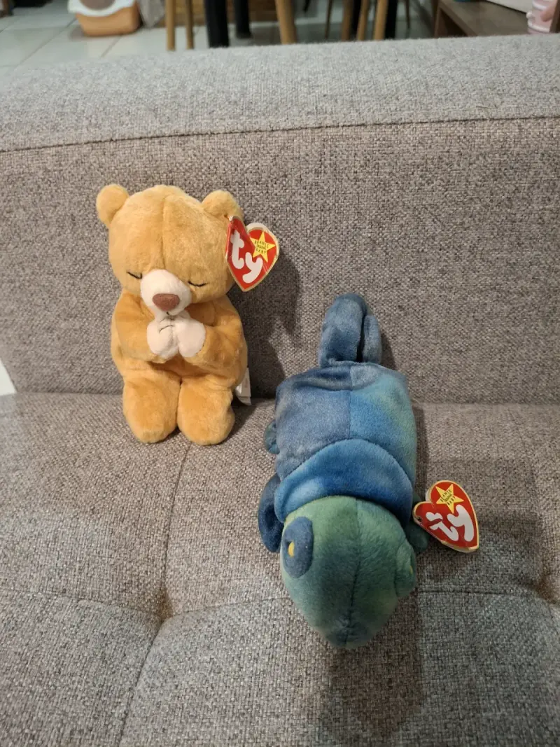 Peluche Ty Beanie Babies Oso y Camaleón - 6