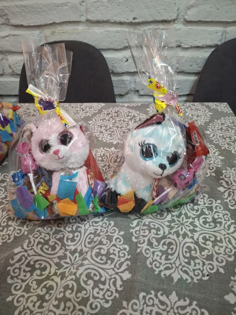 Peluches con dulces en bolsa de regalo - 4