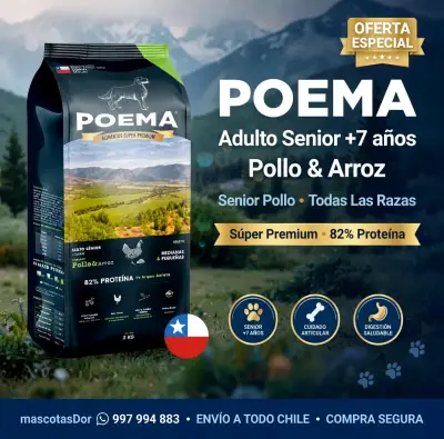 Alimento Super Premium Poema Adulto Senior Pollo y Arroz 5kg - miniatura 1