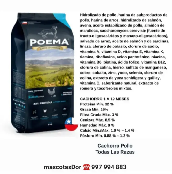 Alimento Super Premium Poema Adulto Senior Pollo y Arroz 5kg - 4