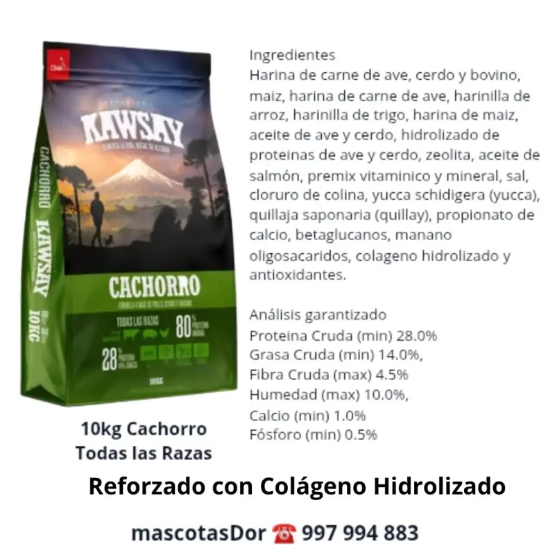 Alimento para cachorro Kawsay 10kg con salmón y yucca - 2