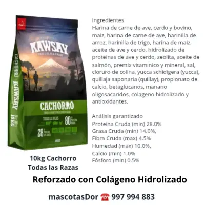 Alimento para cachorro Kawsay 10kg con salmón y yucca - miniatura 2