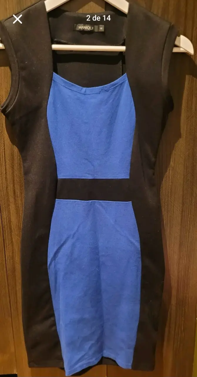 Vestido azul y negro de mujer marca Maniqui - 1