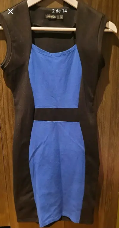Vestido azul y negro de mujer marca Maniqui - miniatura 1