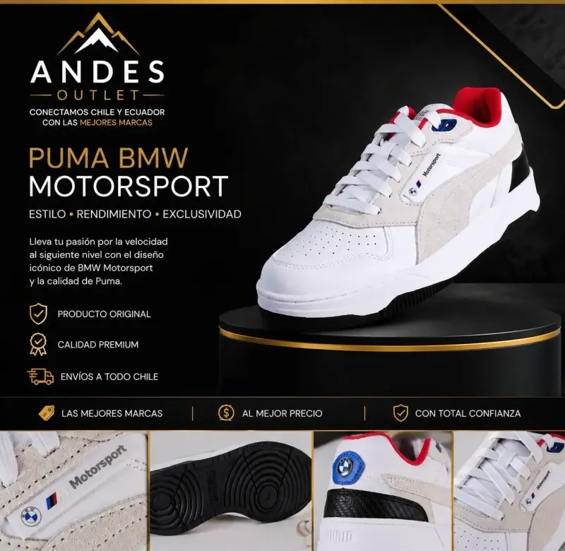 Zapatillas Puma BMW Motorsport blancas exclusivas - 1