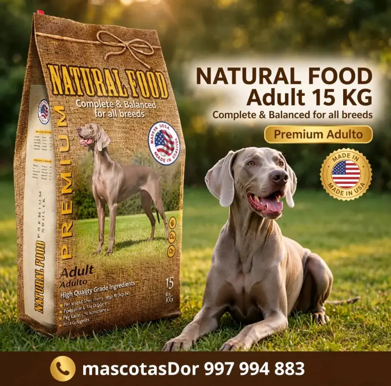 Alimento Natural Premium para Perros Adultos 15 kg - 1