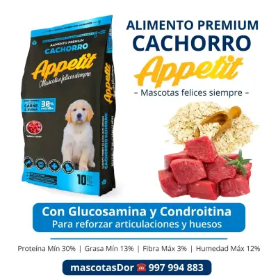 Alimento premium para cachorros Appetit 10 kg - miniatura 1