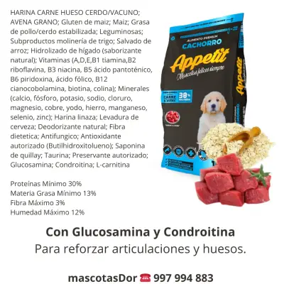Alimento premium para cachorros Appetit 10 kg - miniatura 2