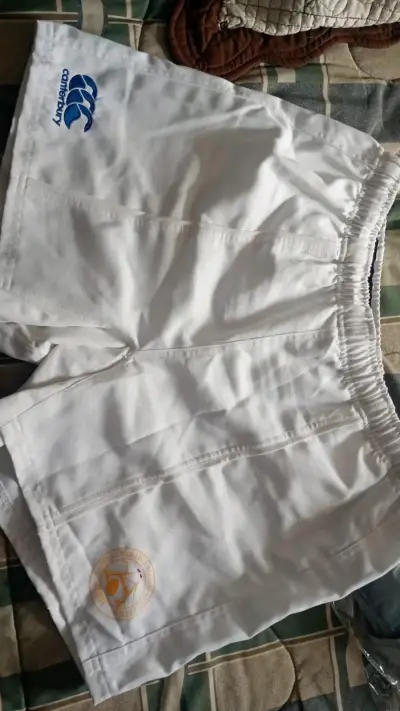Shorts deportivos blancos Canterbury para rugby - miniatura 1