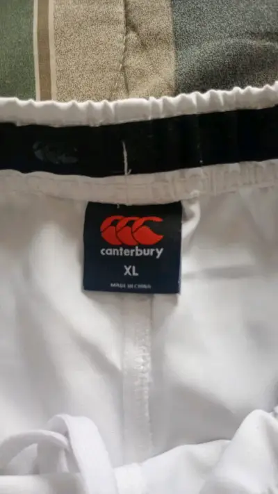 Shorts deportivos blancos Canterbury para rugby - miniatura 2