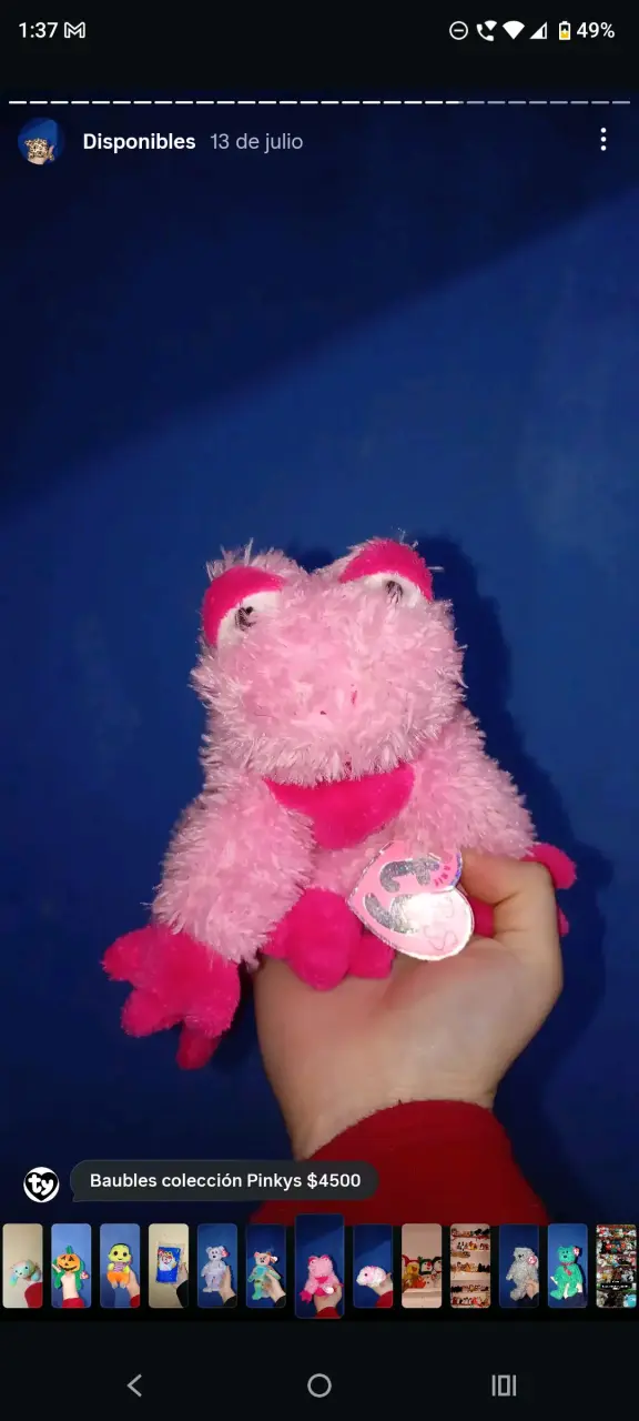 Baubles colección Pinkys Ty Beanie Baby
