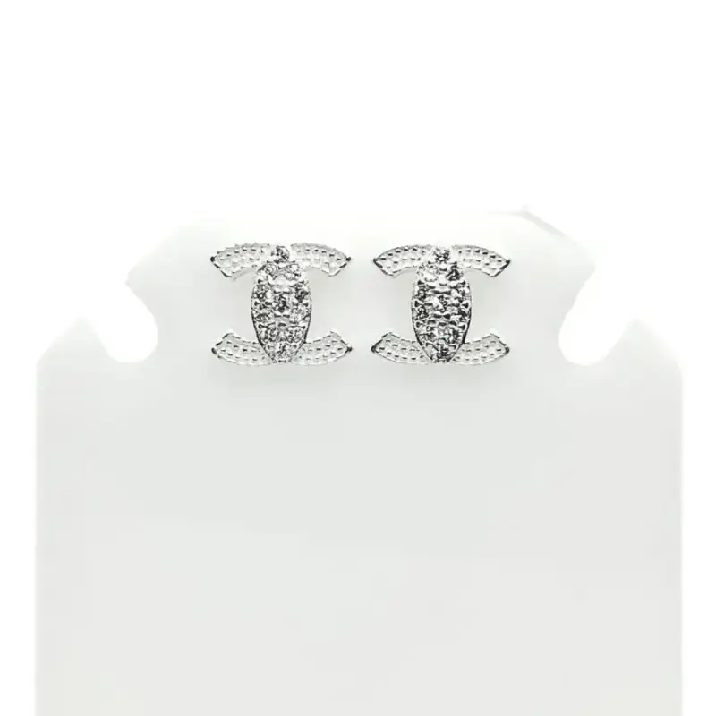 Aros De Plata 925, Modelo Cc - Doble C