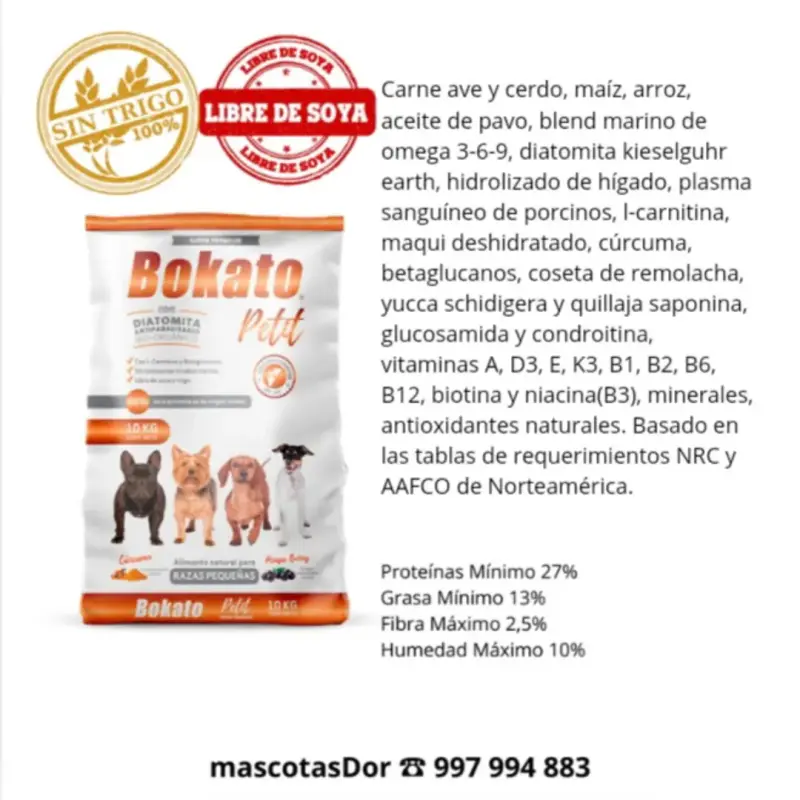 Alimento Premium Bokato Petit para Perros Pequeños 10kg - 2