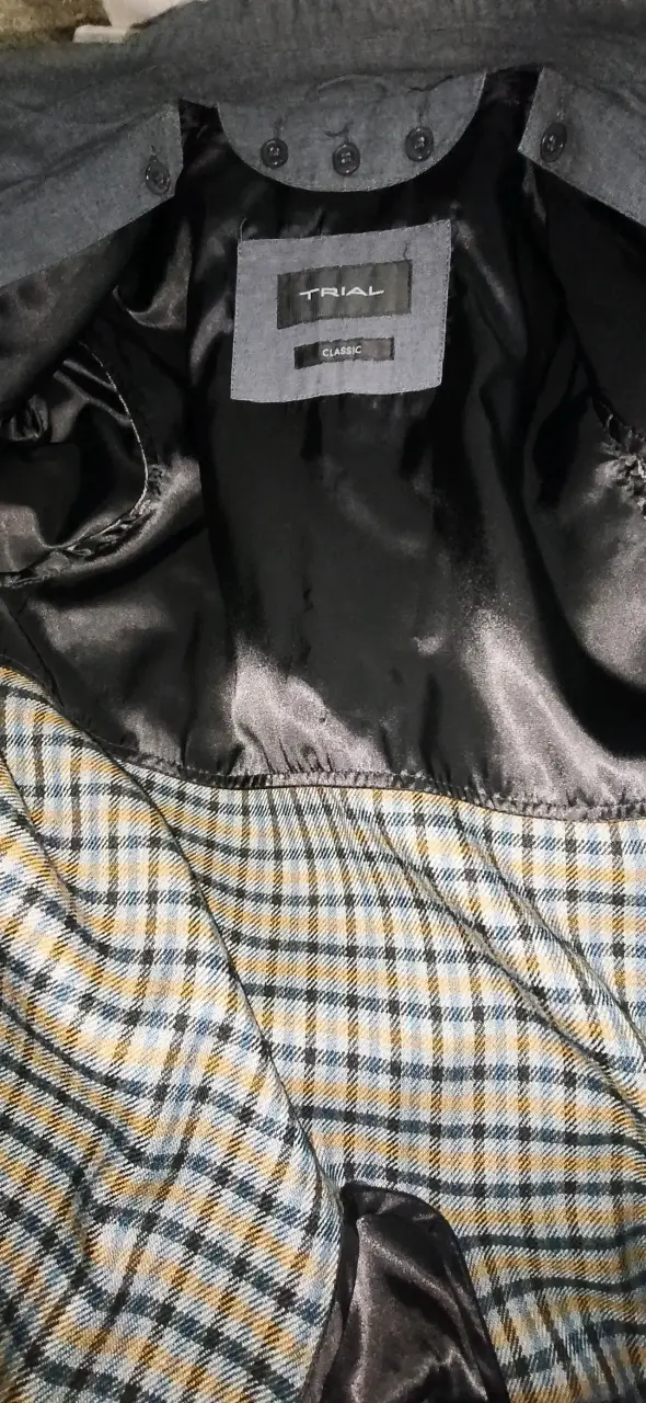 Abrigo Trial largo gris oscuro para hombre - 2