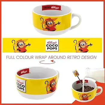 Tazón vintage Kellogg's con diseño de mono - 2