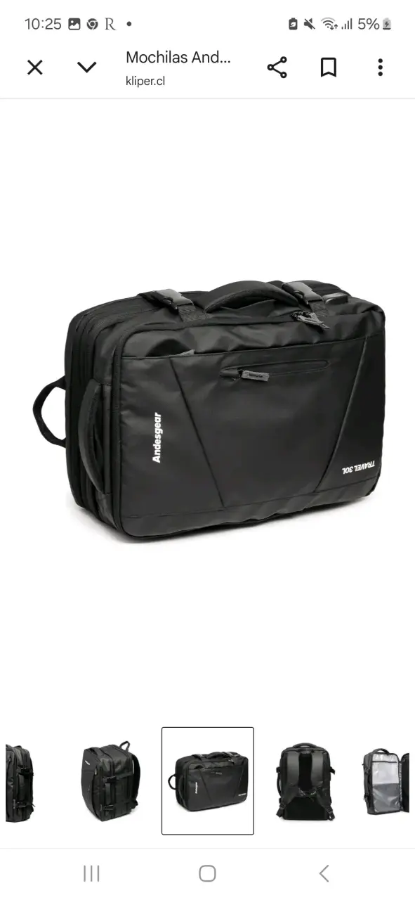 Mochila Andesgear Travel 30L Negra - 4