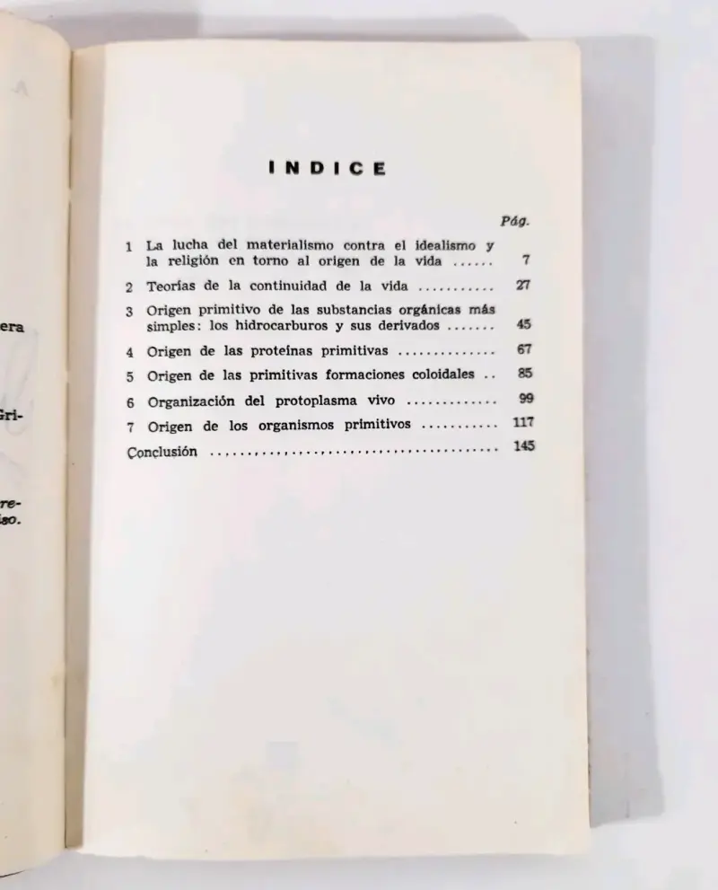 El Origen de la Vida - Alexander Oparin. - 2
