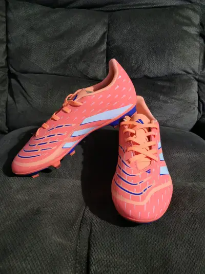 Zapatillas de fútbol Adidas naranjas para césped - miniatura 1