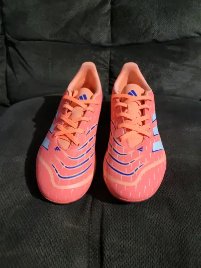 Zapatillas de fútbol Adidas naranjas para césped - miniatura 3