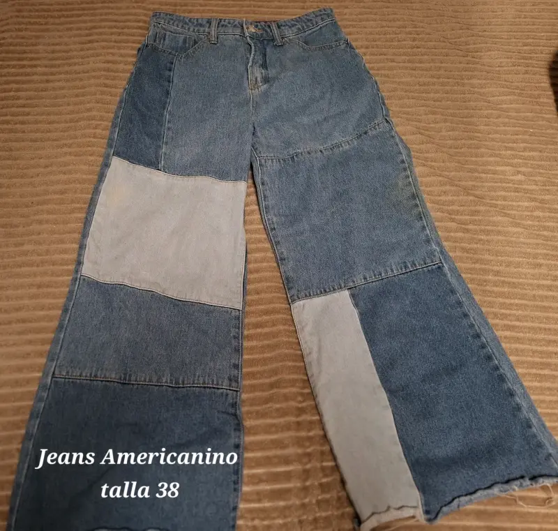 Jeans Americanino Talla 38 con Diseño Patchwork