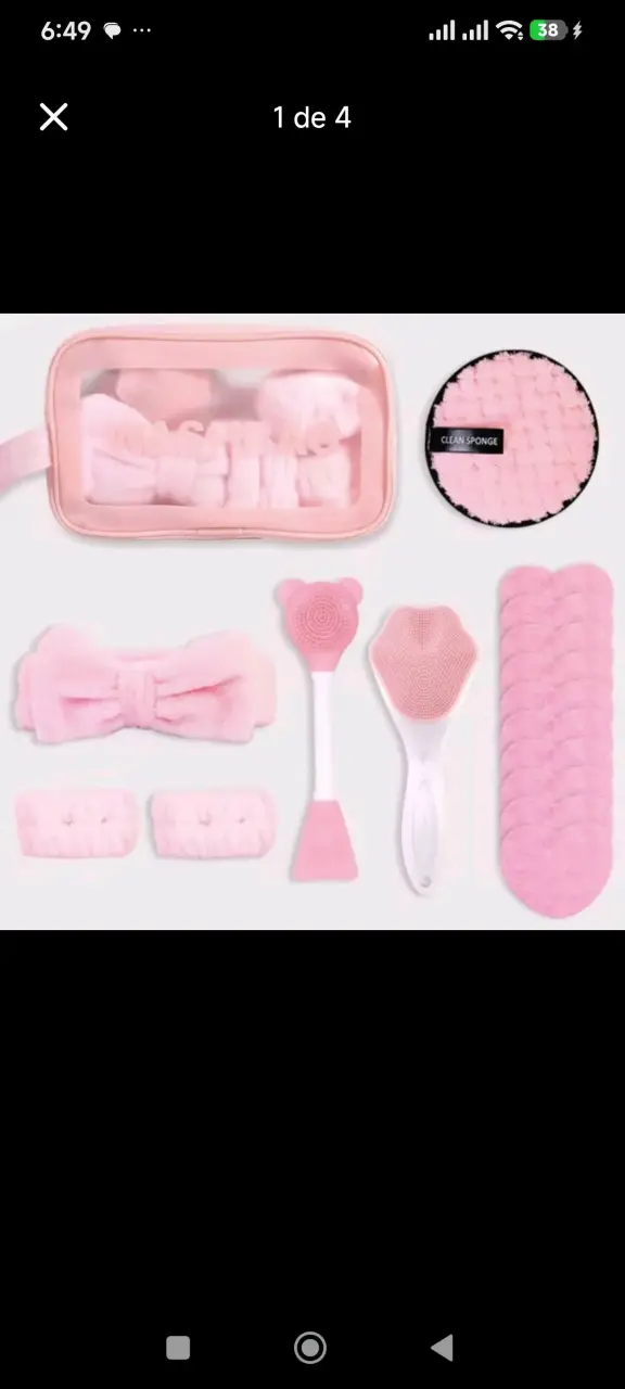 Set de Cuidado Facial Rosa con Accesorios - 1