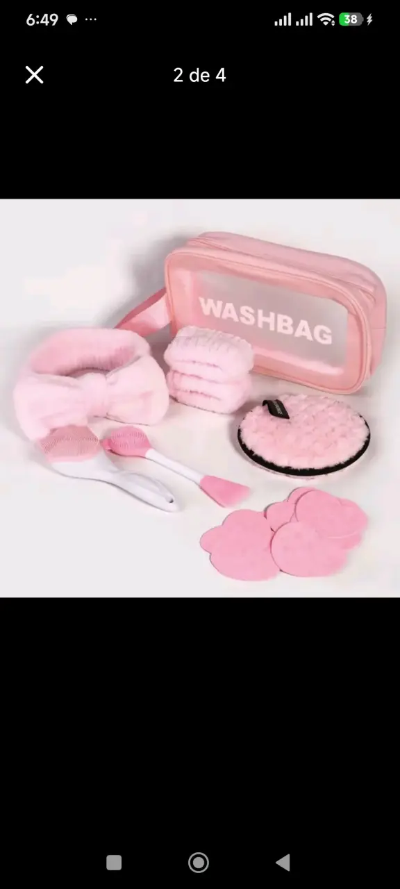 Set de Cuidado Facial Rosa con Accesorios - 2