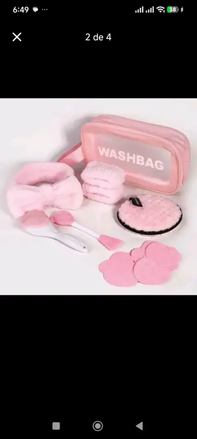 Set de Cuidado Facial Rosa con Accesorios - miniatura 2
