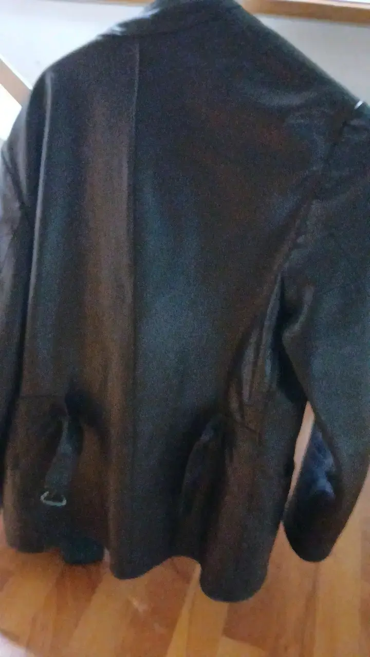 Chaqueta de cuero negra para hombre - 2