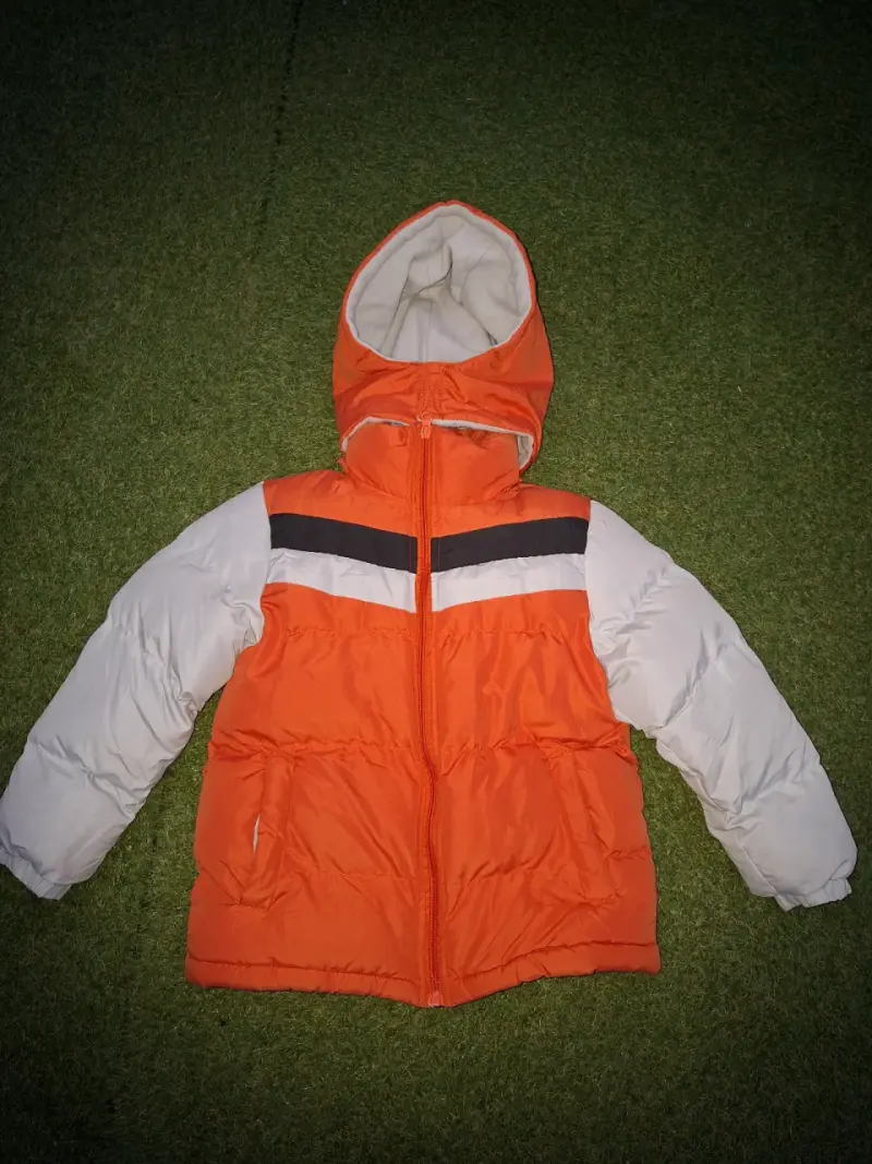 Chaqueta de invierno para niños color naranja-gris - 1