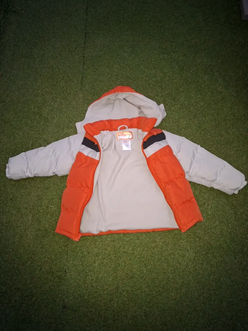 Chaqueta de invierno para niños color naranja-gris - 2