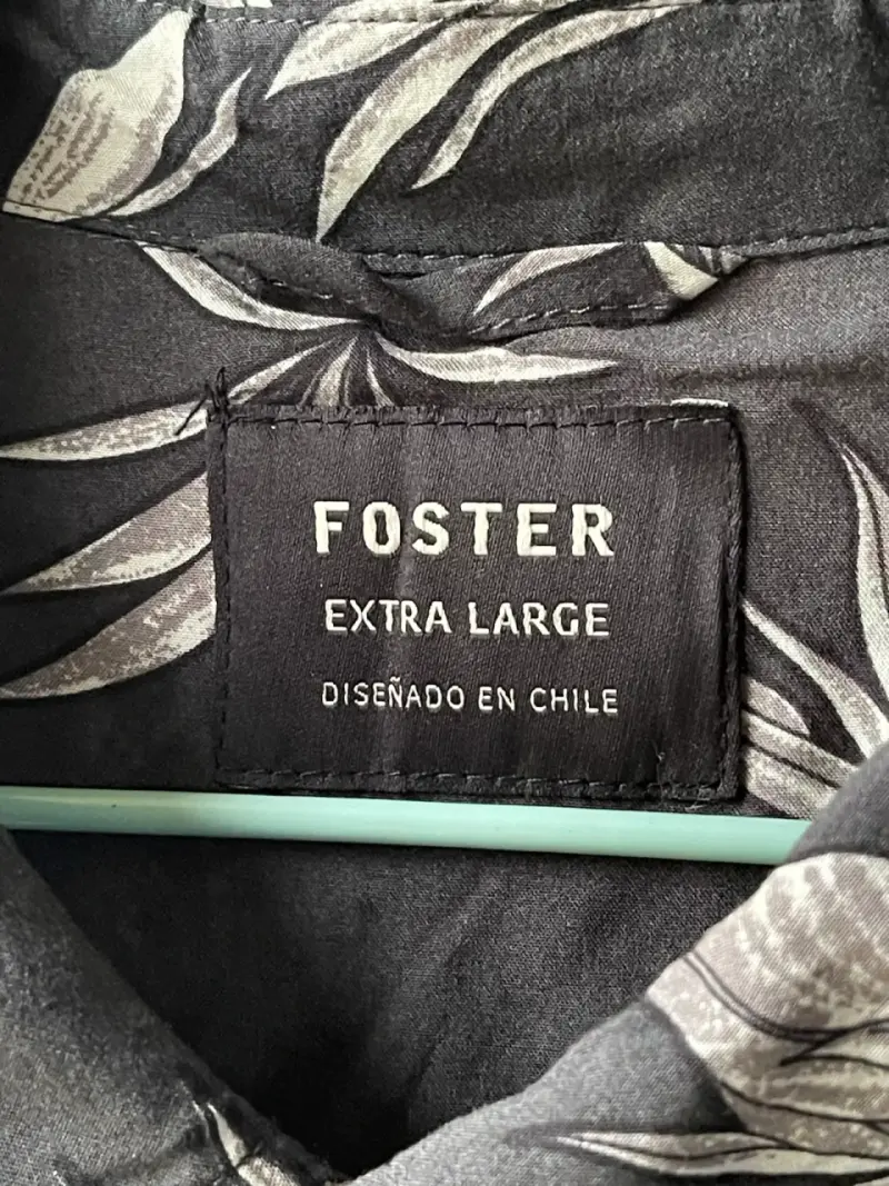 Camisa Foster estampada tropical talla XL - 3