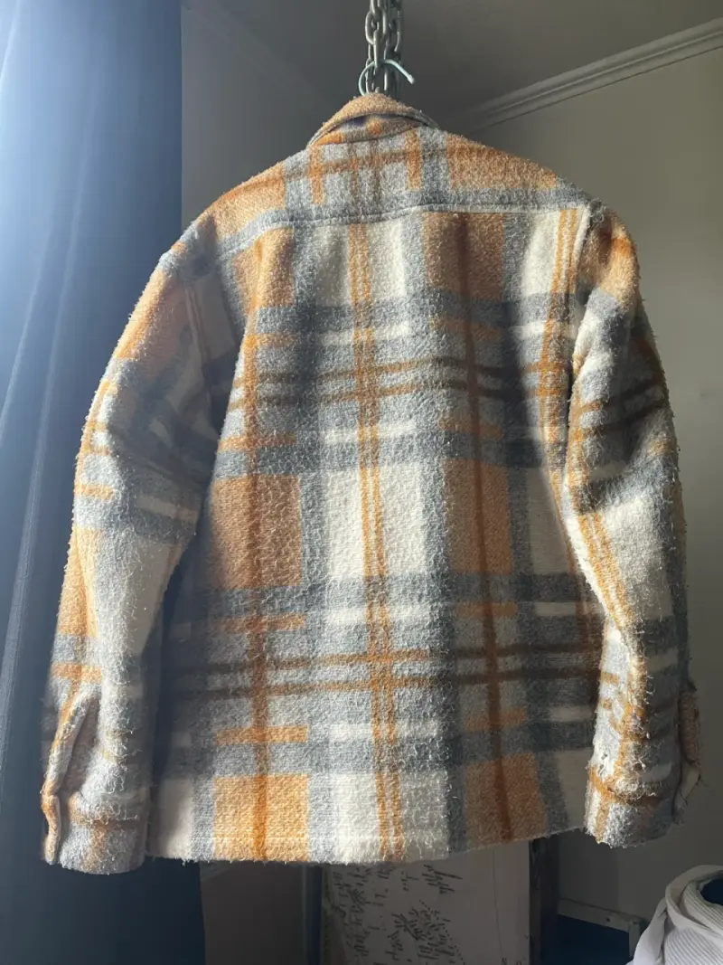 Chaqueta de lana a cuadros Zara XL - 2