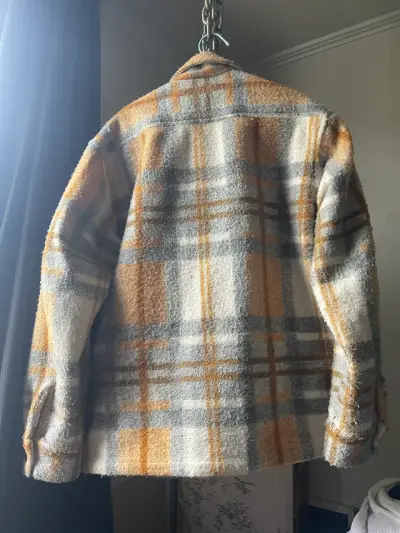 Chaqueta de lana a cuadros Zara XL - miniatura 2