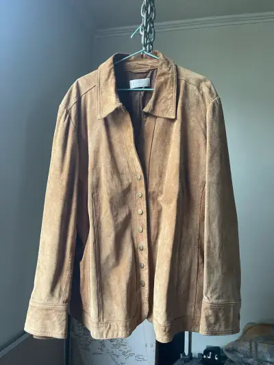 Chaqueta de gamuza marrón CJ Banks - miniatura 1
