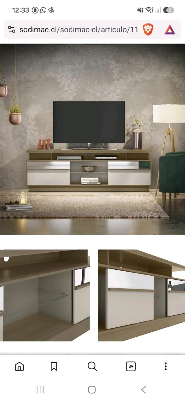Mesa TV recife 200x36x70 cm
