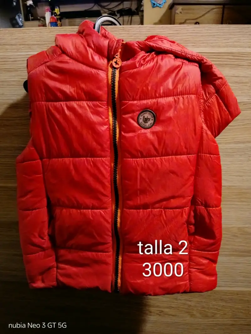 Chalecos para niño talla 2 camuflado y rojo - 4