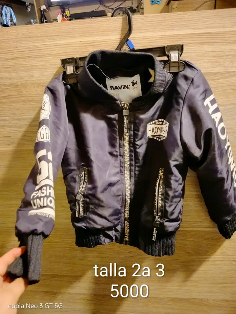 Chaqueta bomber para niño Ravin azul talla 2 a 3 - 1