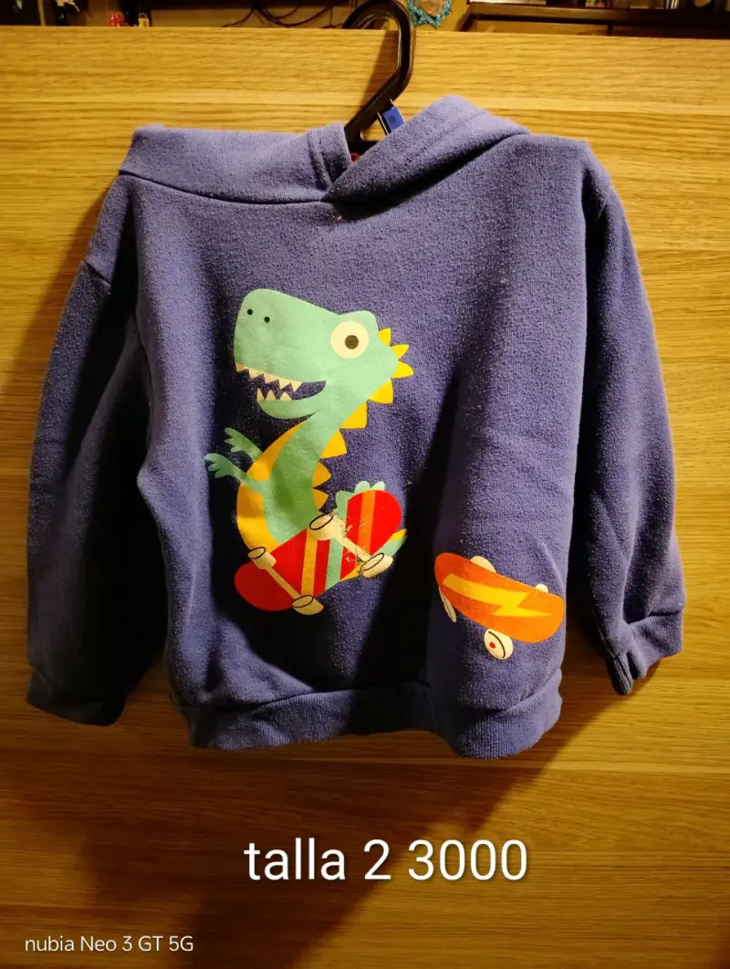 Polerón infantil con diseño de dinosaurio