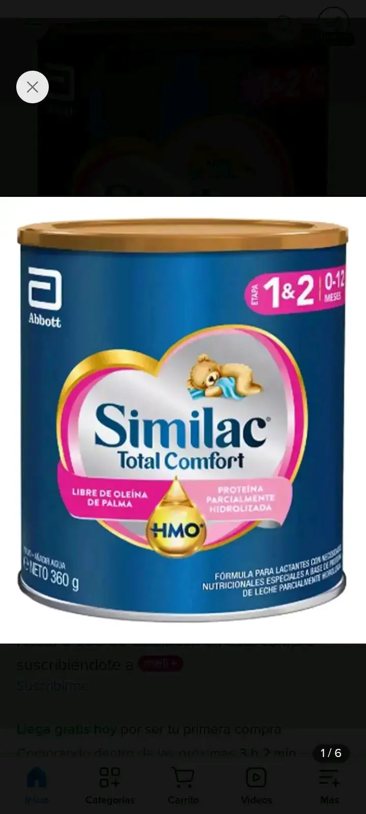Fórmula Infantil Similac Total Comfort 360g