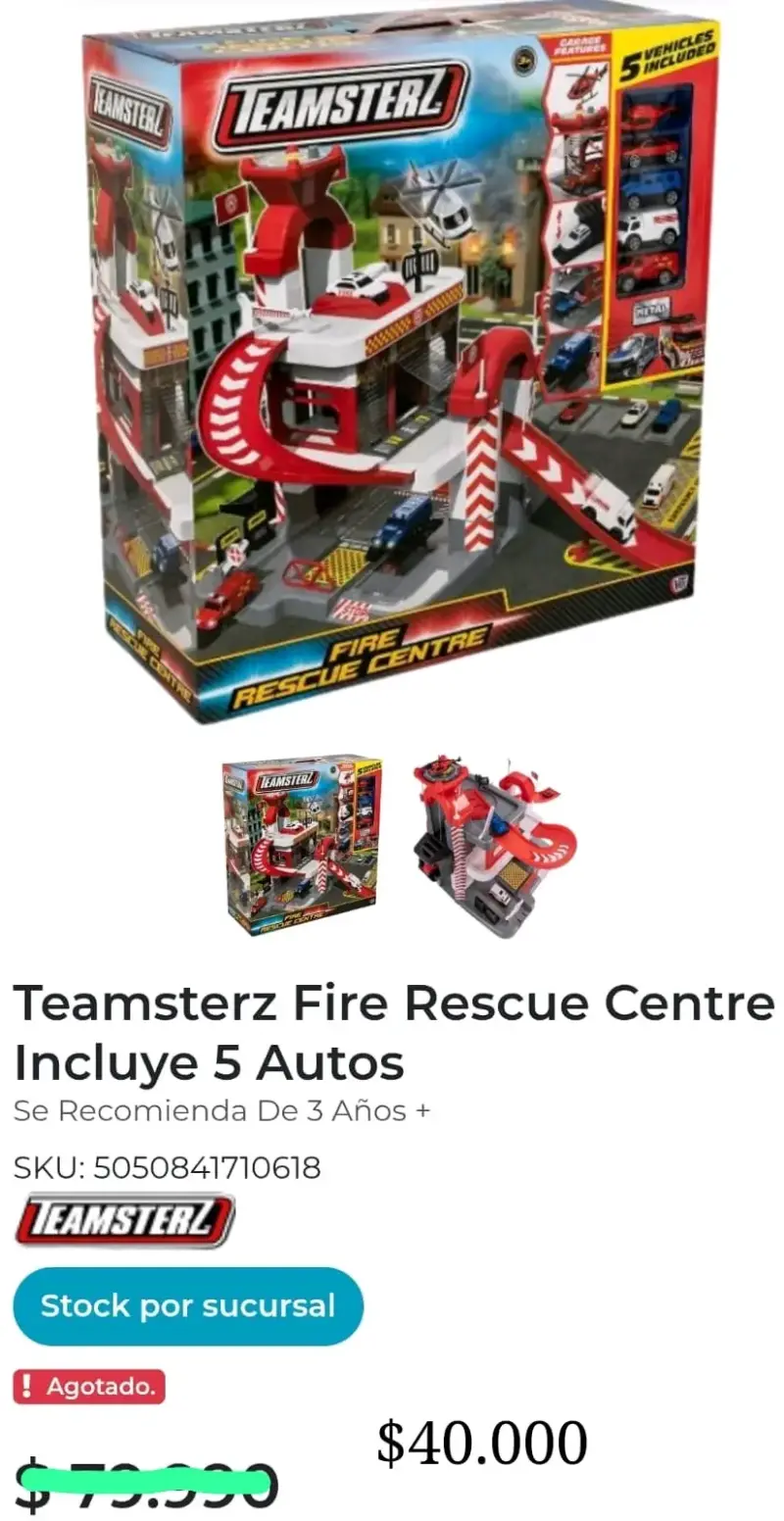 Centro de Rescate de Bomberos Teamsterz con 5 Autos - 3