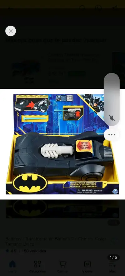 Batimóvil Transformable Batman DC Comics - miniatura 1