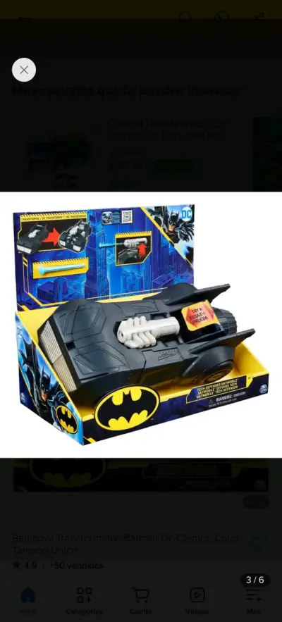 Batimóvil Transformable Batman DC Comics - miniatura 2