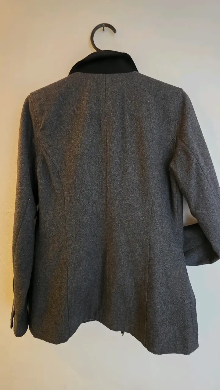 Chaqueta de lana gris Vans con cierre metálico - 5