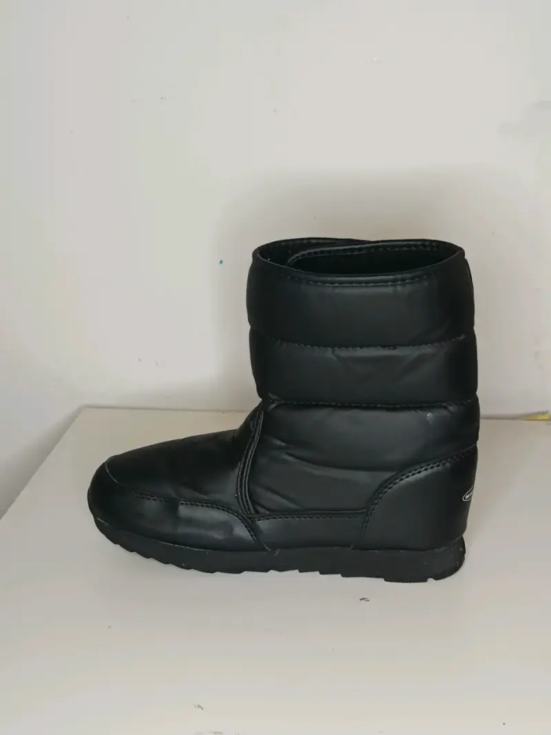 Botas de nieve negras con cierre de velcro - 3
