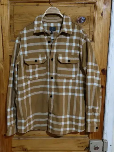 Camisa de franela a cuadros marrón H&M - miniatura 1