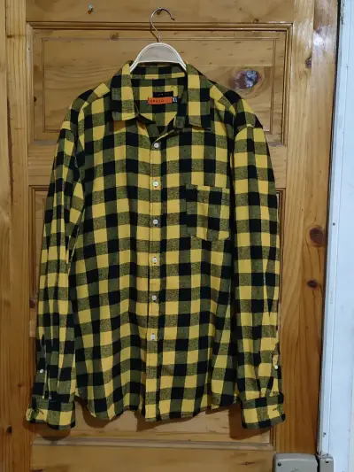 Camisa a cuadros amarilla y negra Skuad XL - miniatura 1