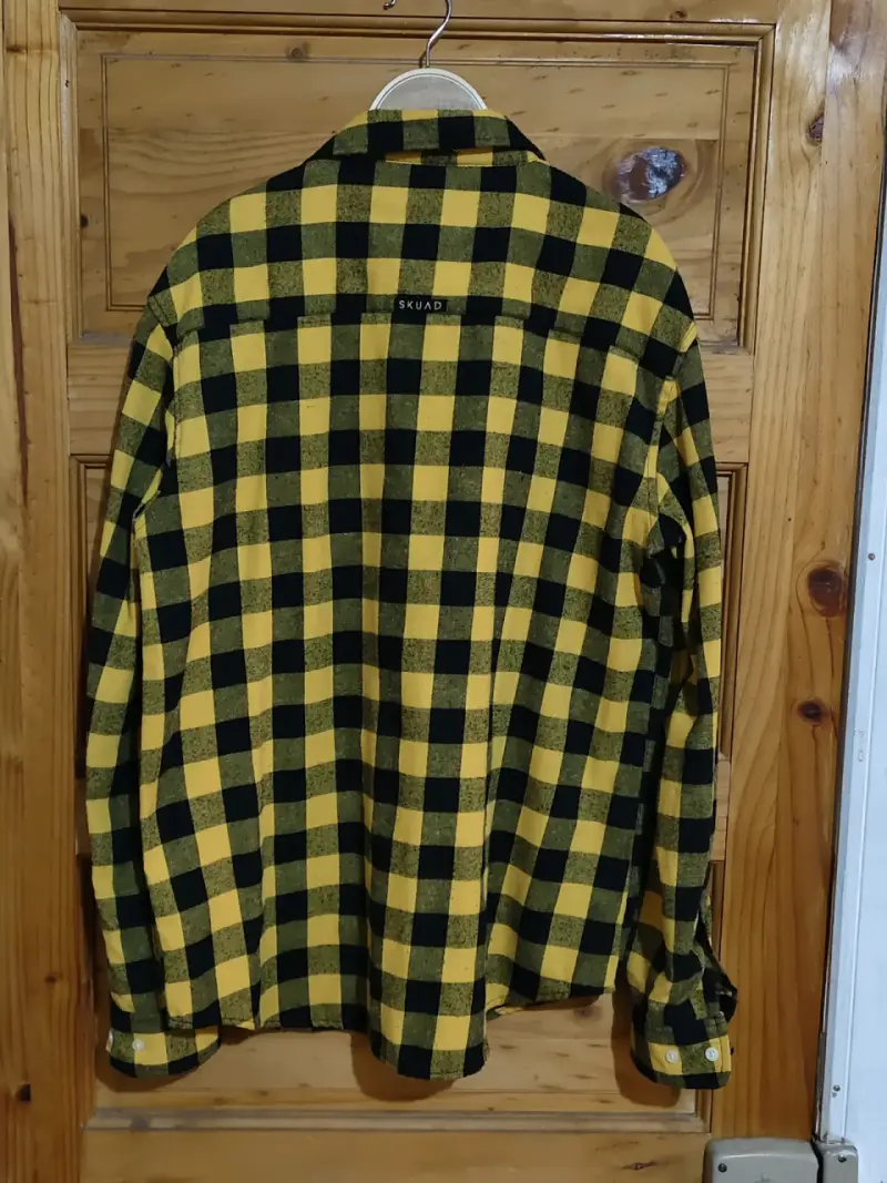 Camisa a cuadros amarilla y negra Skuad XL - 3
