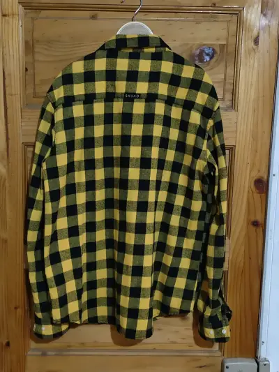 Camisa a cuadros amarilla y negra Skuad XL - miniatura 3