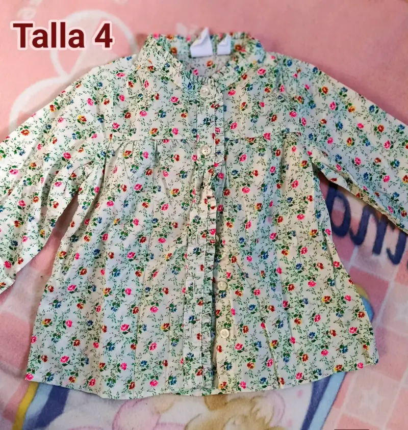 Blusa infantil floral talla 4