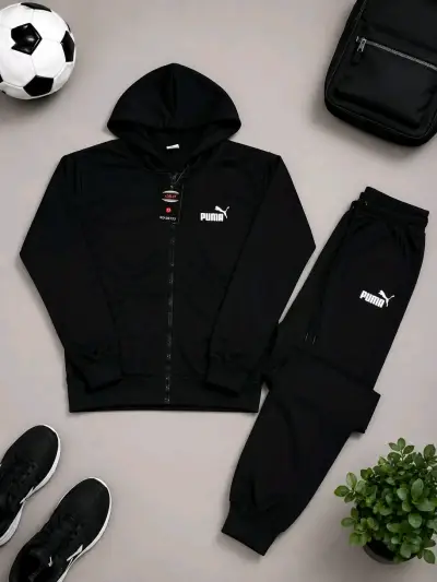 Conjunto deportivo gris con capucha Puma - miniatura 4